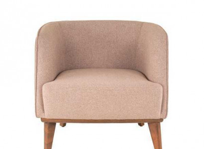 Beiger Sessel Polster Wohnzimmer Einsitzer Designer Lounge Relaxsessel
